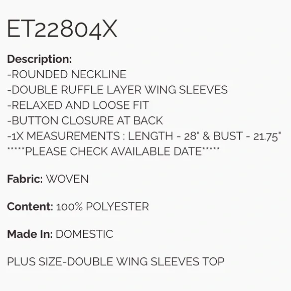 Easel Terracotta Ruffle Sleeve Blouse - Picture 4 of 4